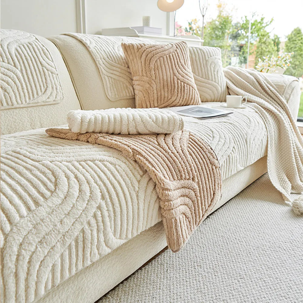 3D Wave Plush Non-Slip Seat Cover