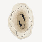 Abstract Earth Tone Freeform Rug