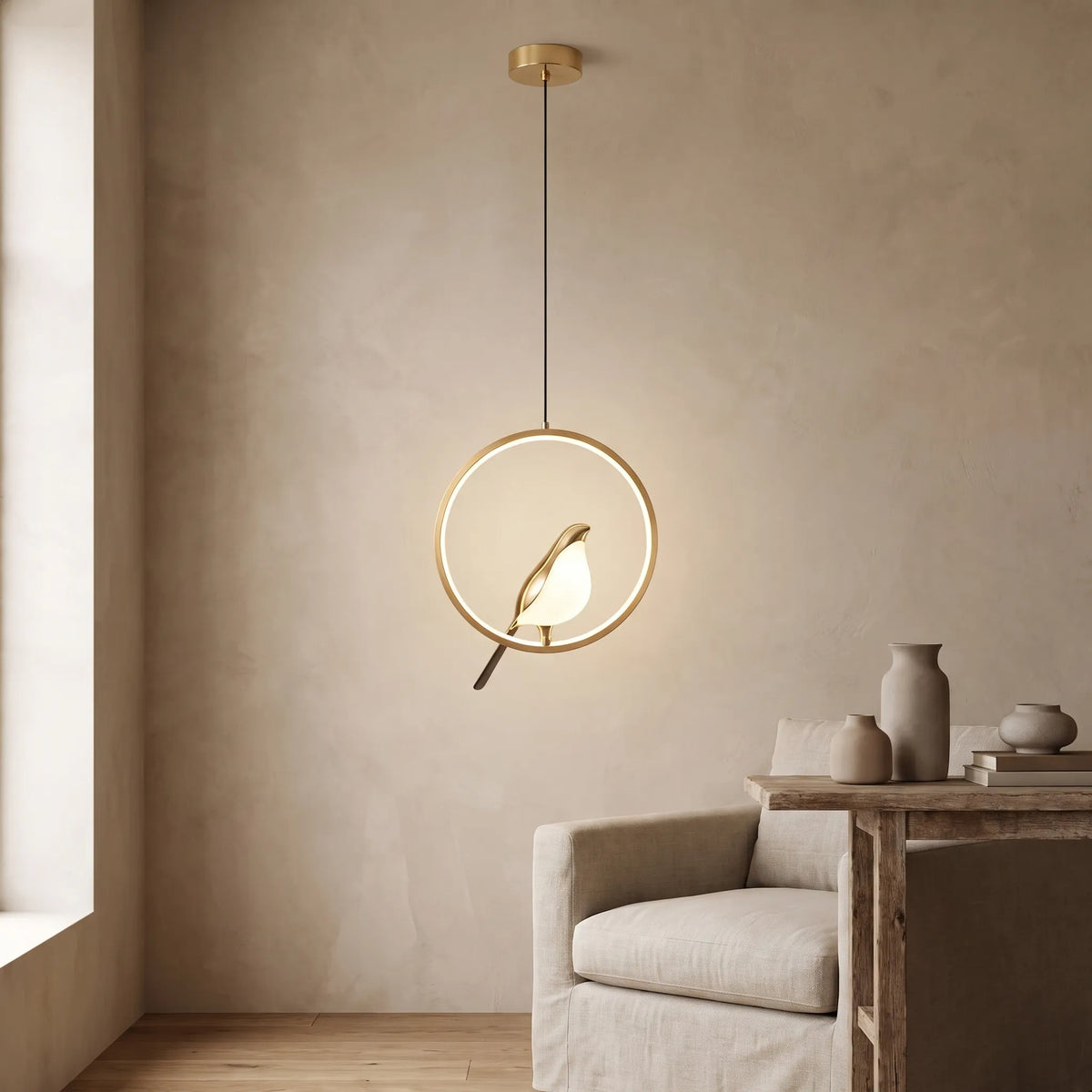 Acrylic Bird LED Pendant Light