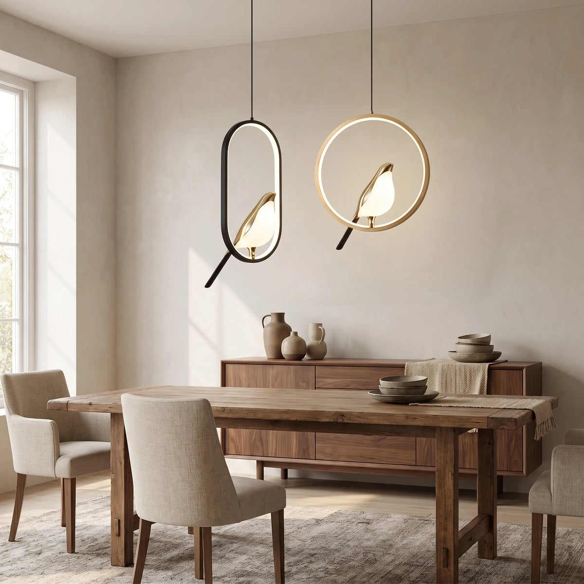 Acrylic Bird LED Pendant Light