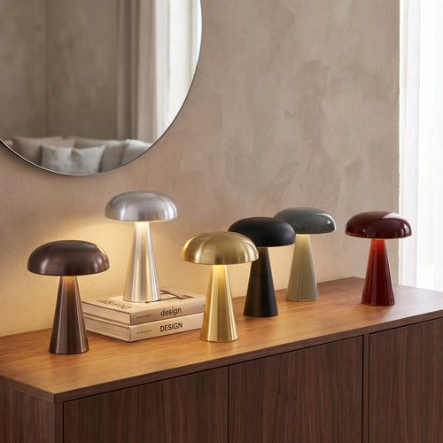 Aluminium Mushroom Cordless Lamp