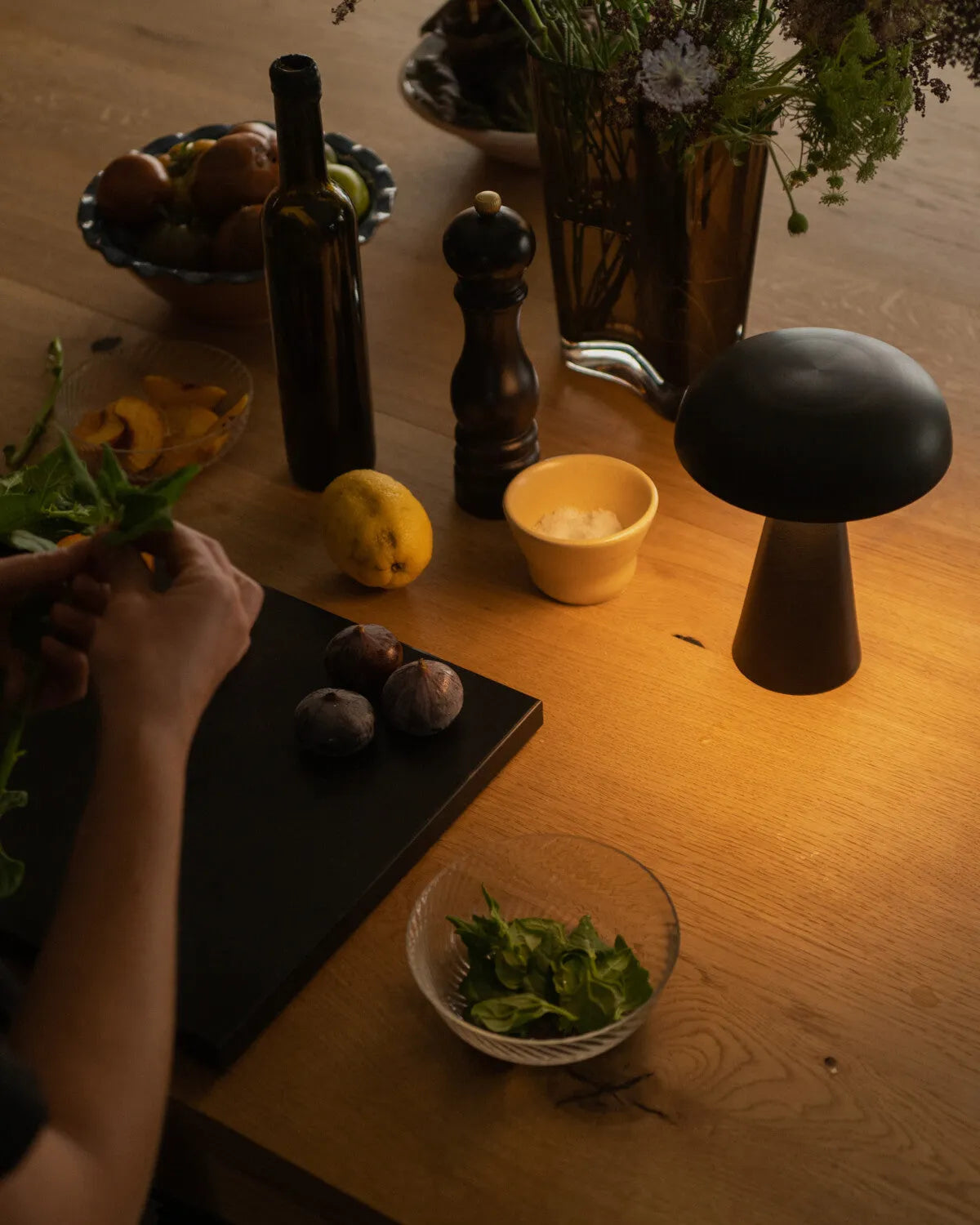 Aluminium Mushroom Cordless Lamp