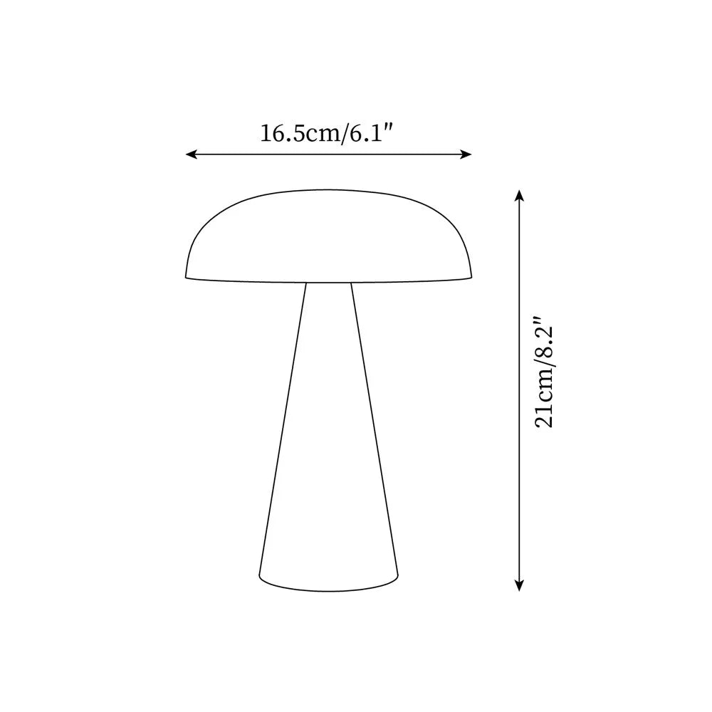 Aluminium Mushroom Cordless Lamp