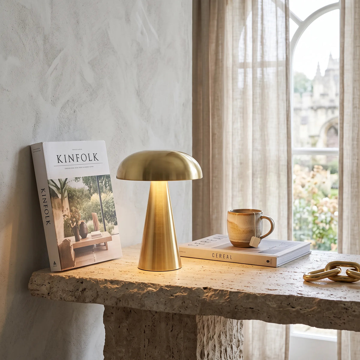 Aluminium Mushroom Cordless Lamp