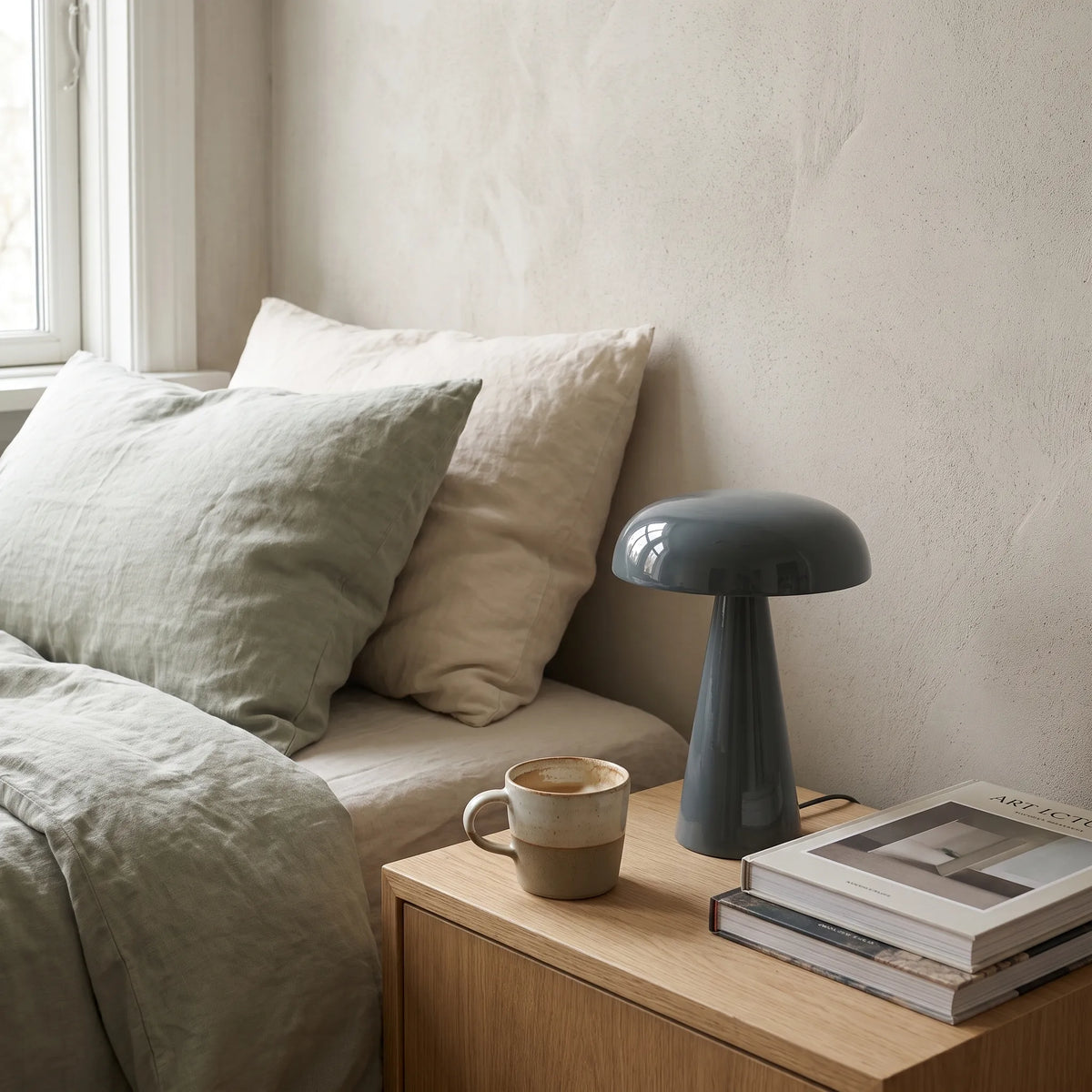 Aluminium Mushroom Cordless Lamp
