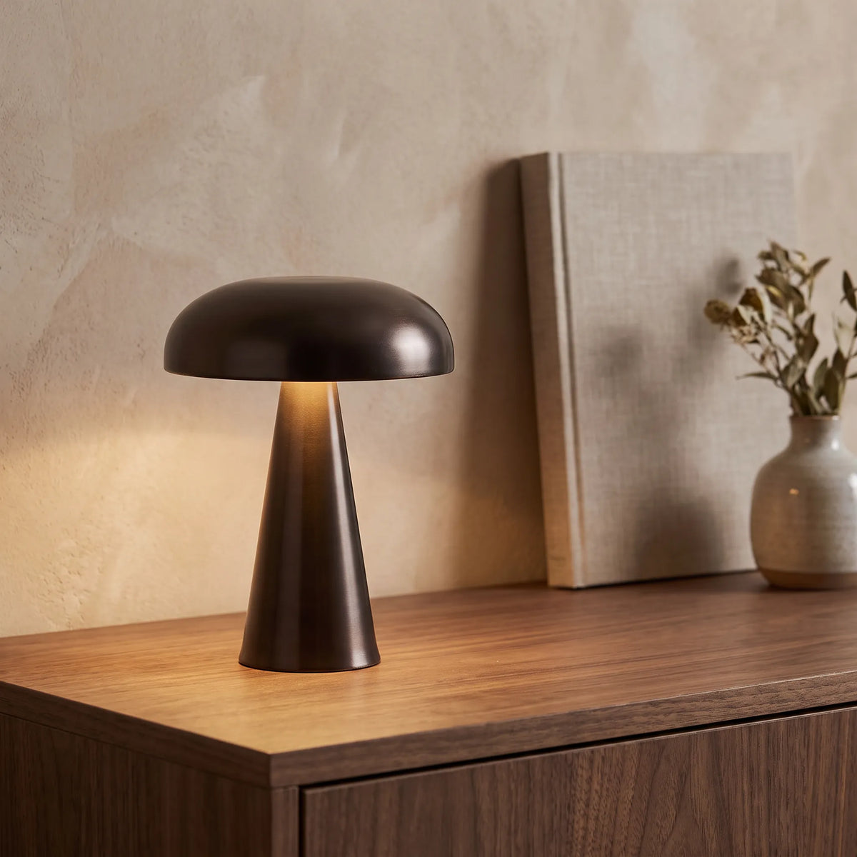 Aluminium Mushroom Cordless Lamp