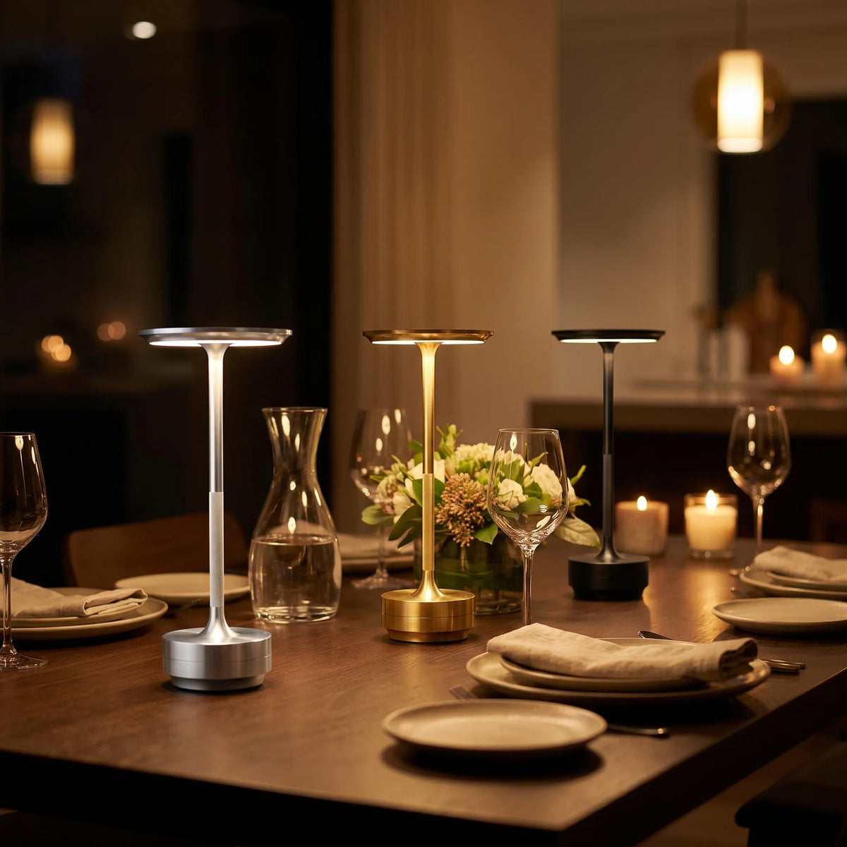 Aluminium Touch Lamp in Six Colours