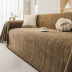 Anti-Scratch Herringbone Sofa Throw