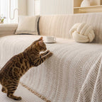 Anti-Scratch Herringbone Sofa Throw