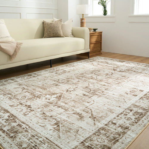 Antique Mocha Persian Washable Rug