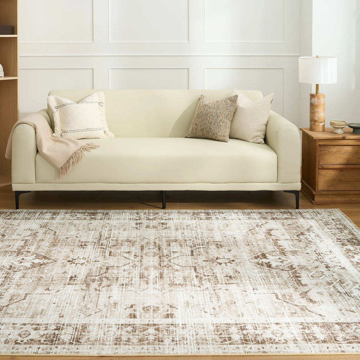 Antique Mocha Persian Washable Rug