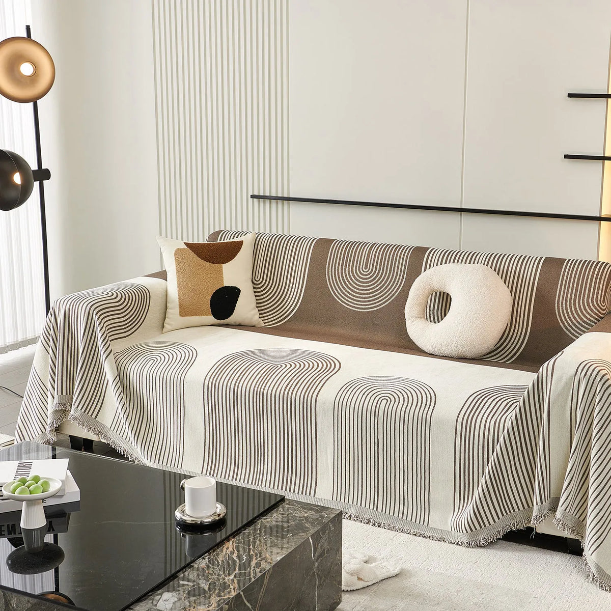 Arch Pattern Chenille Sofa Cover