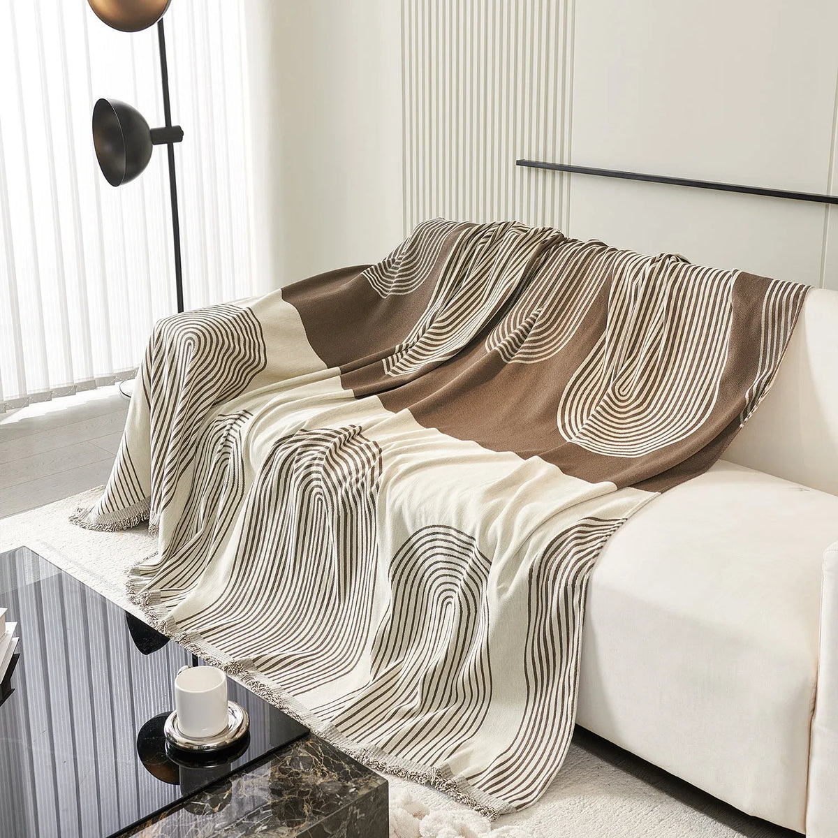 Arch Pattern Chenille Sofa Cover