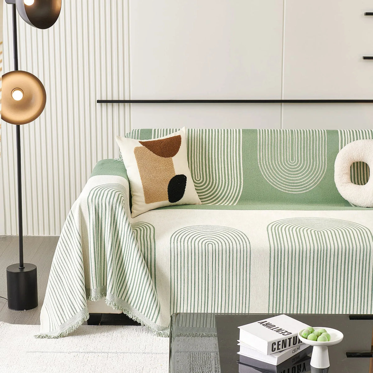Arch Pattern Chenille Sofa Cover