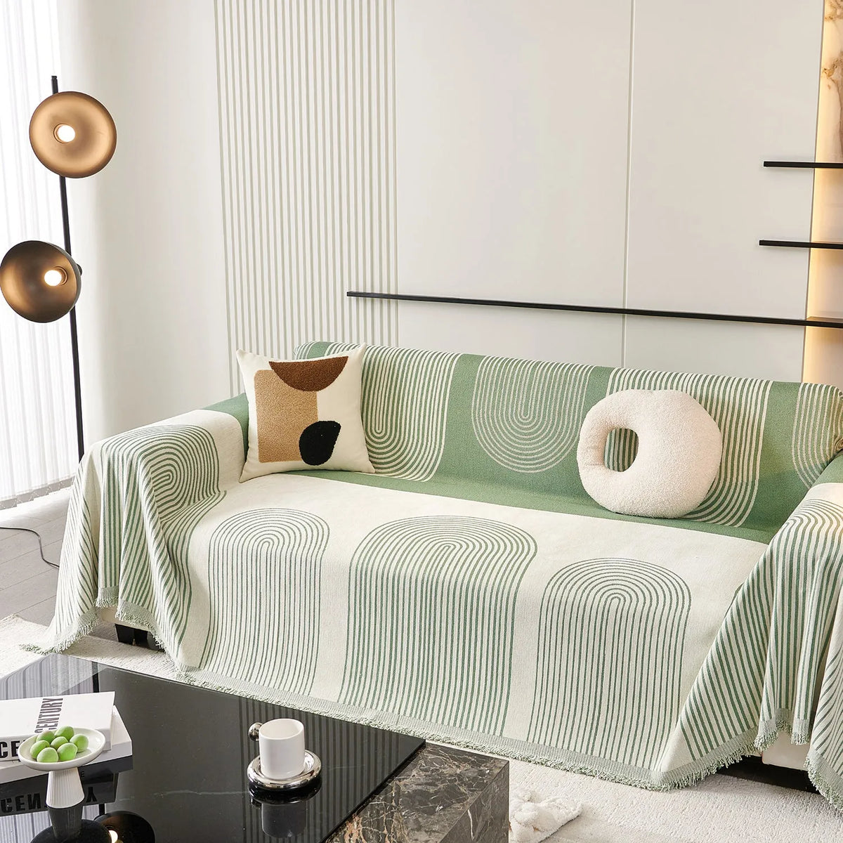 Arch Pattern Chenille Sofa Cover