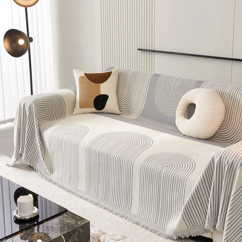 Arch Pattern Chenille Sofa Cover