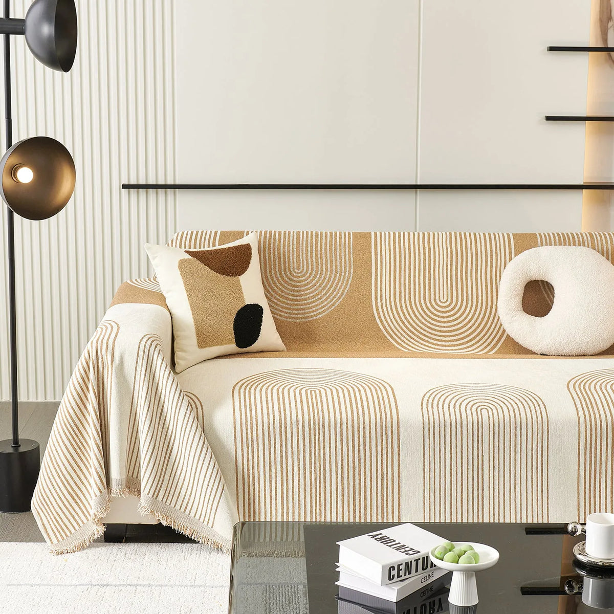 Arch Pattern Chenille Sofa Cover