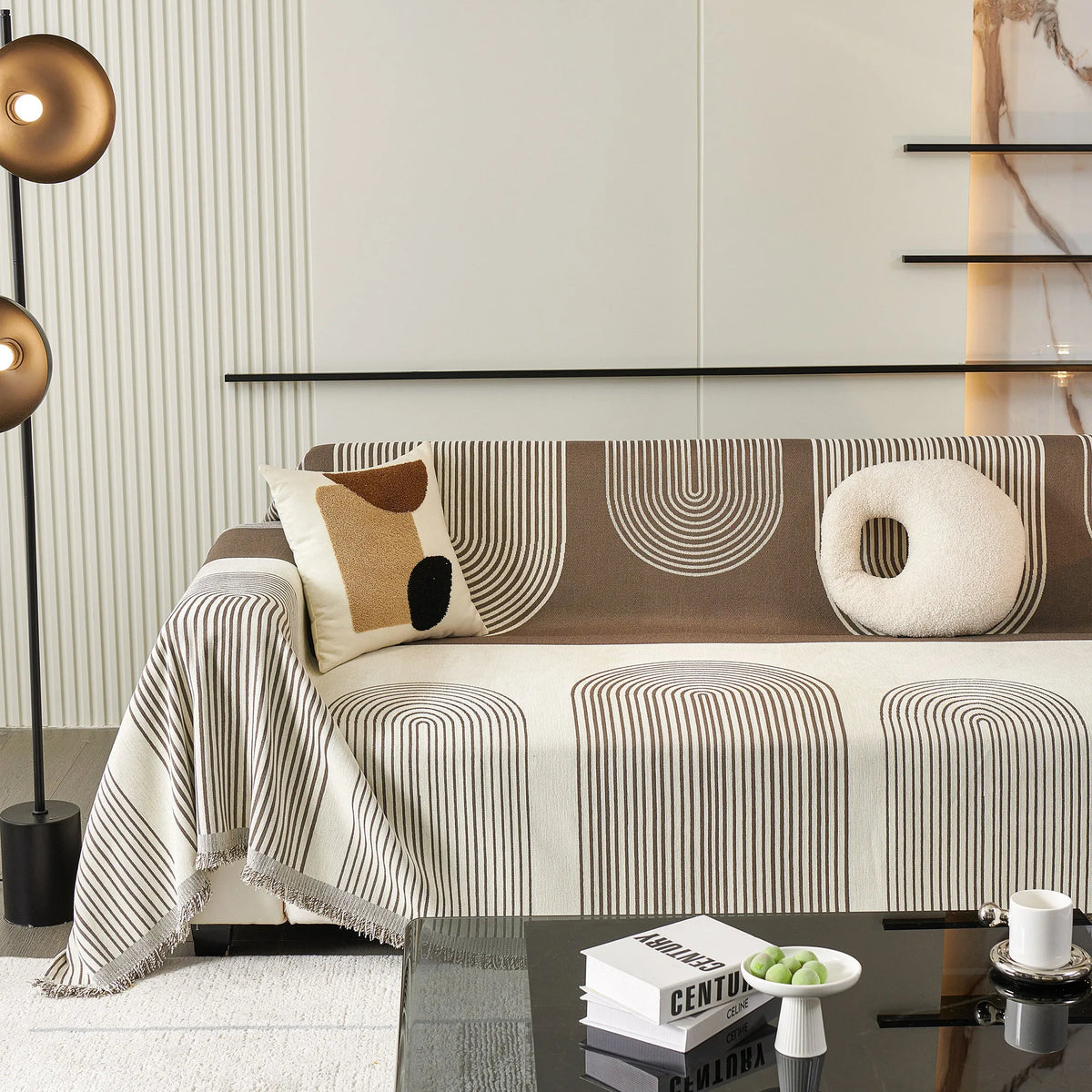 Arch Pattern Chenille Sofa Cover