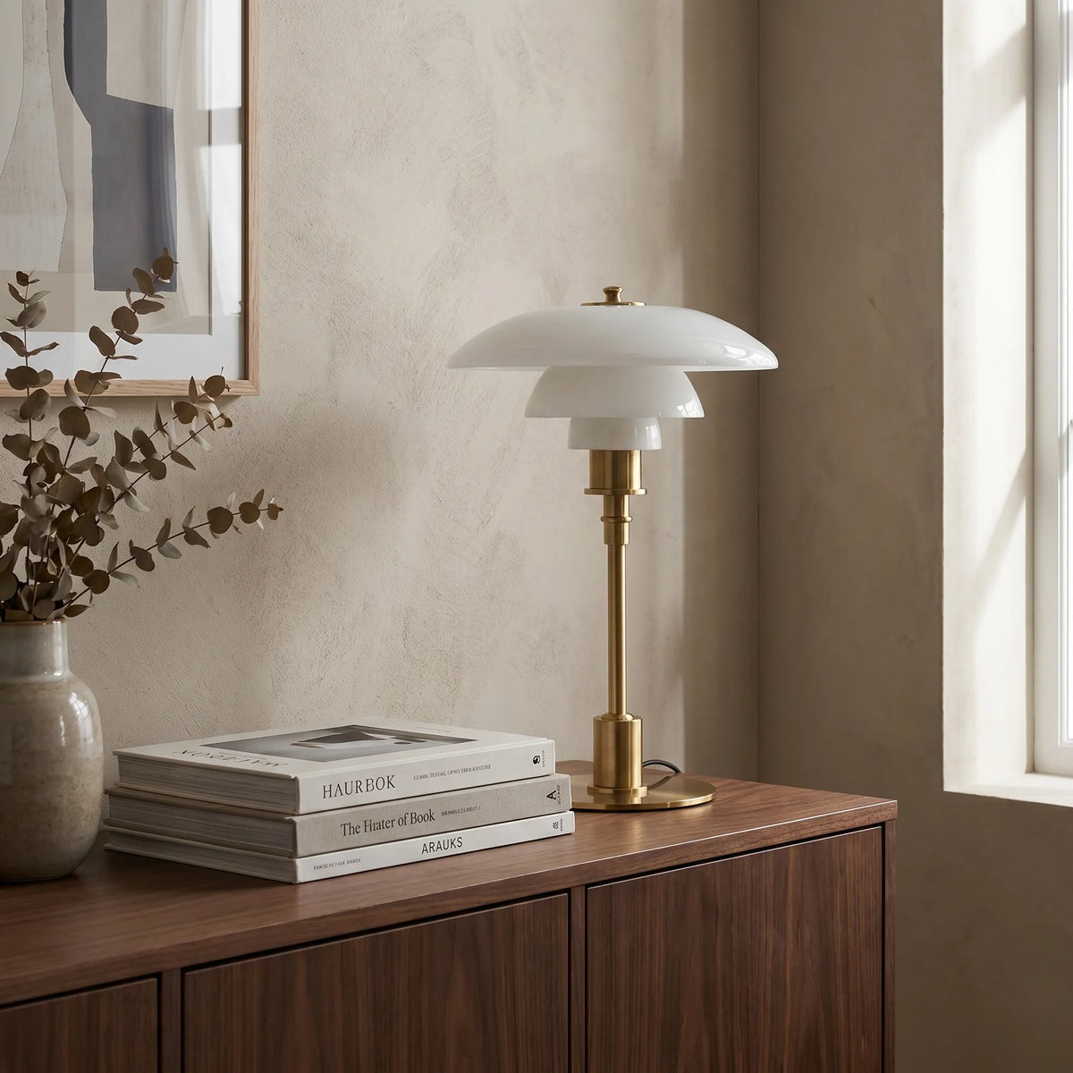 Art Deco Frosted Glass Table Lamp