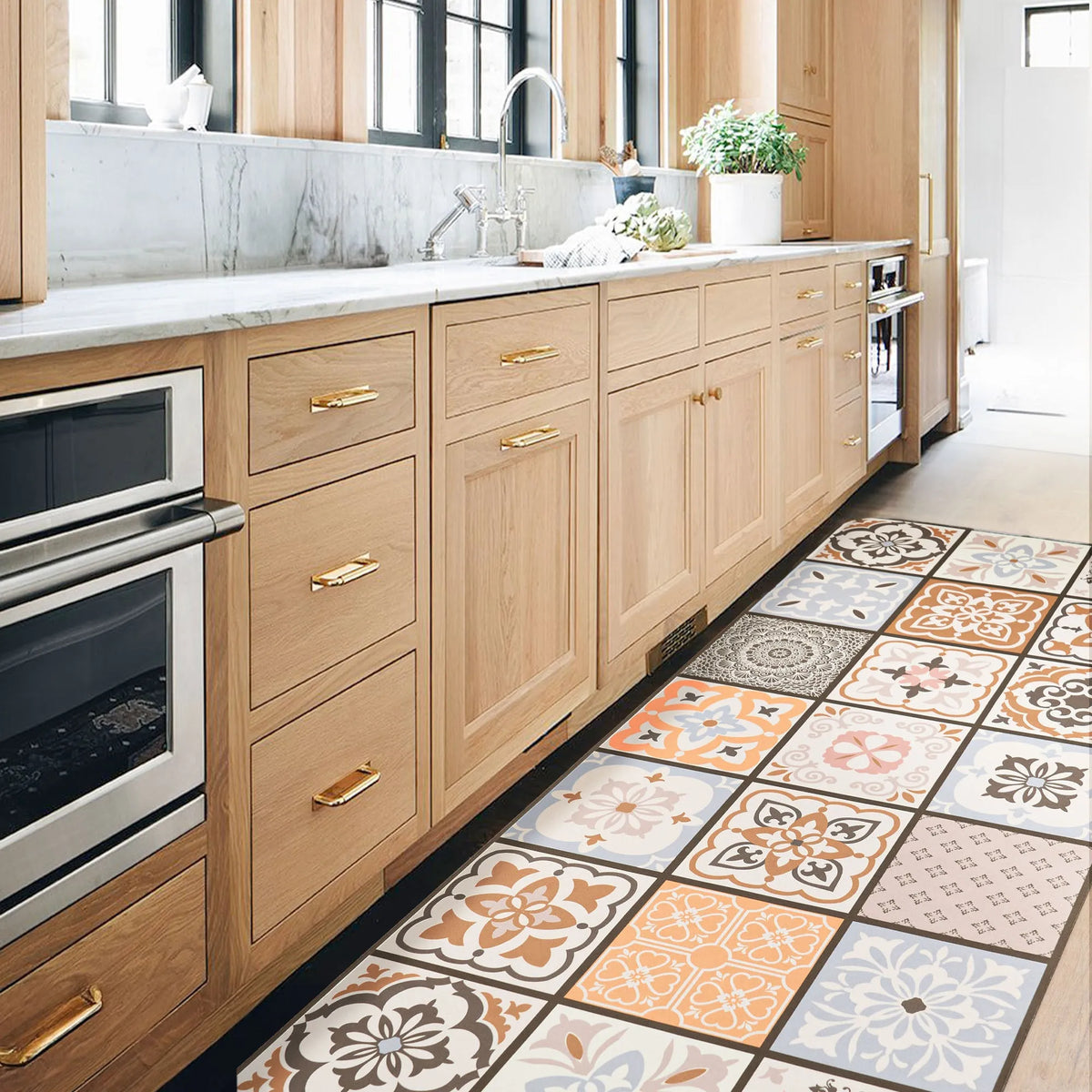 Artisan Squares Kitchen Runner Rug