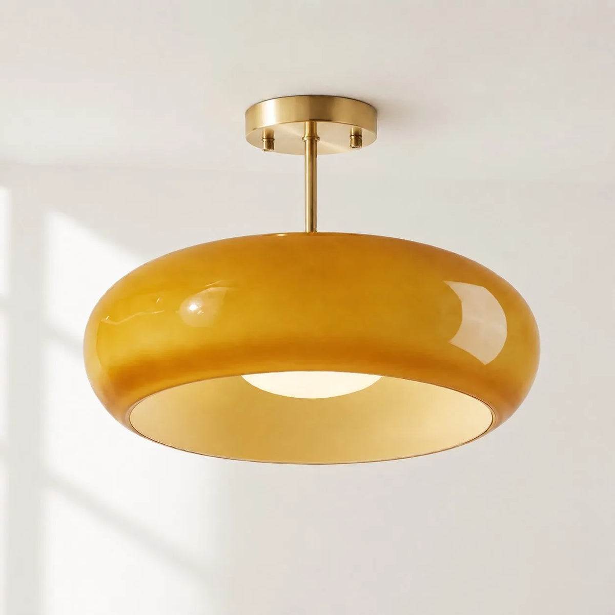 Bauhaus Glass Disc Ceiling Light