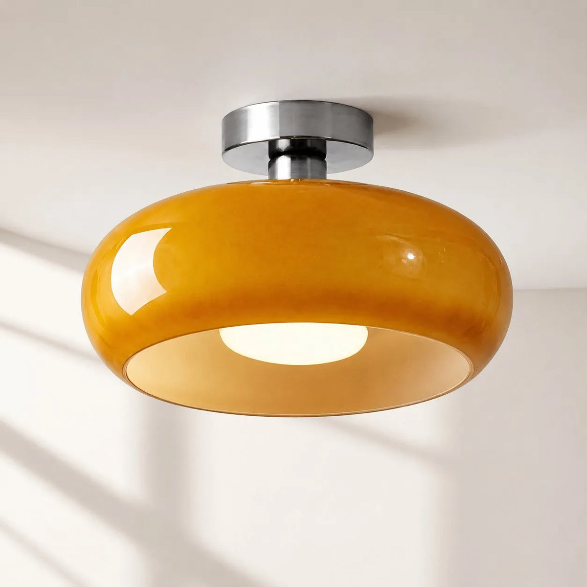 Bauhaus Glass Disc Ceiling Light