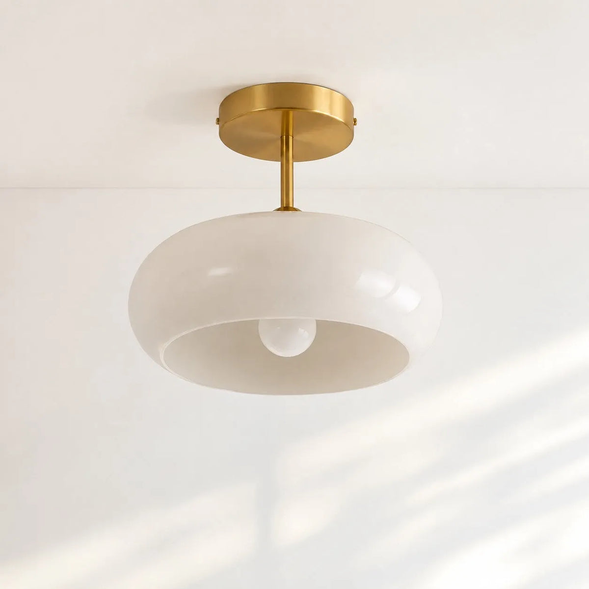 Bauhaus Glass Disc Ceiling Light
