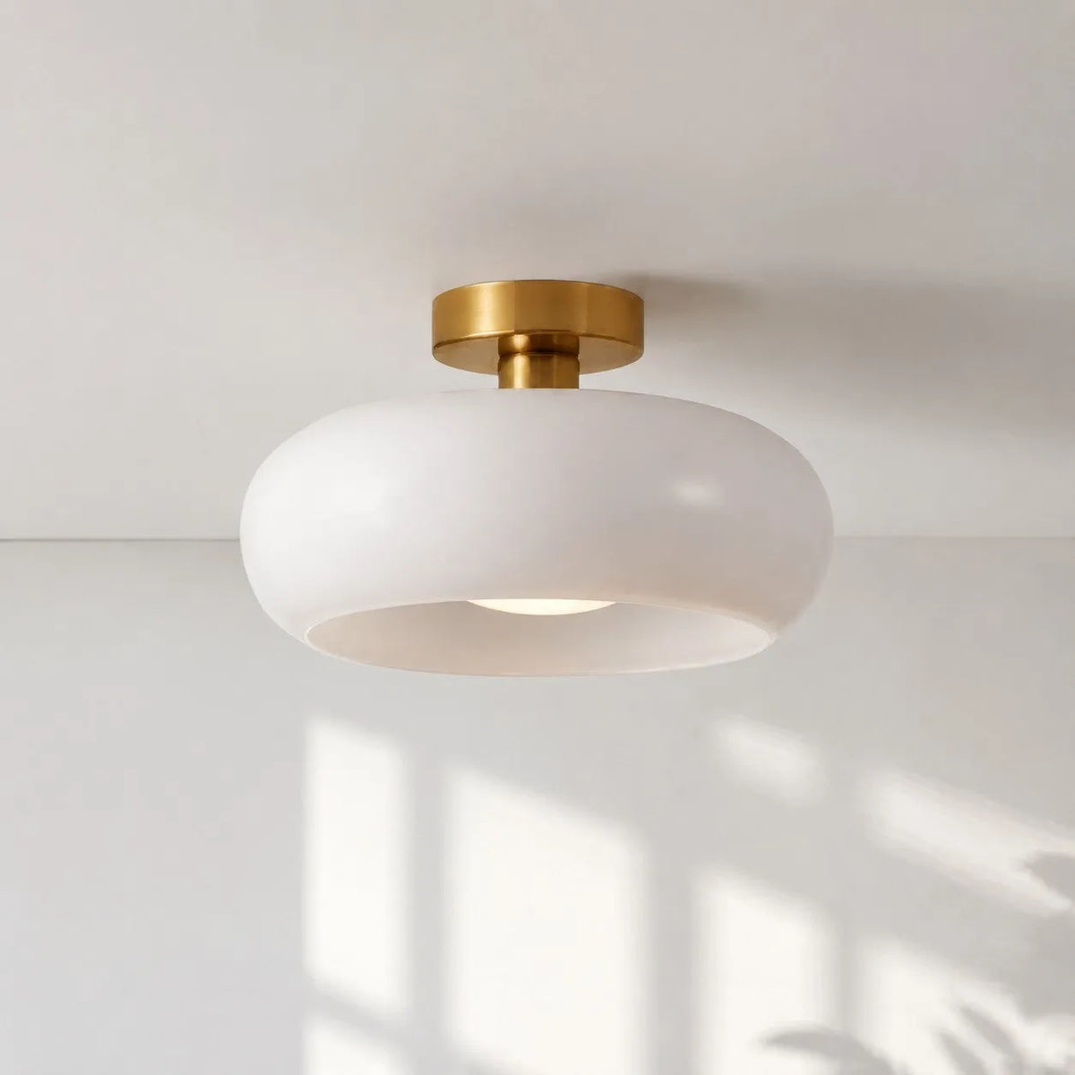 Bauhaus Glass Disc Ceiling Light