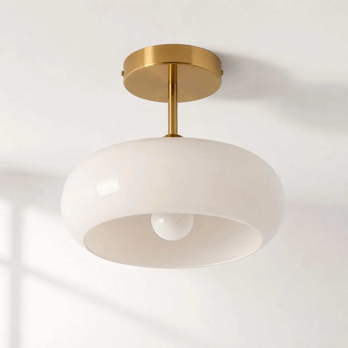Bauhaus Glass Disc Ceiling Light
