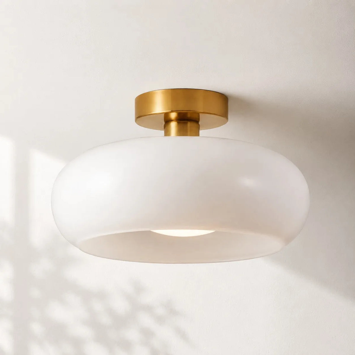 Bauhaus Glass Disc Ceiling Light