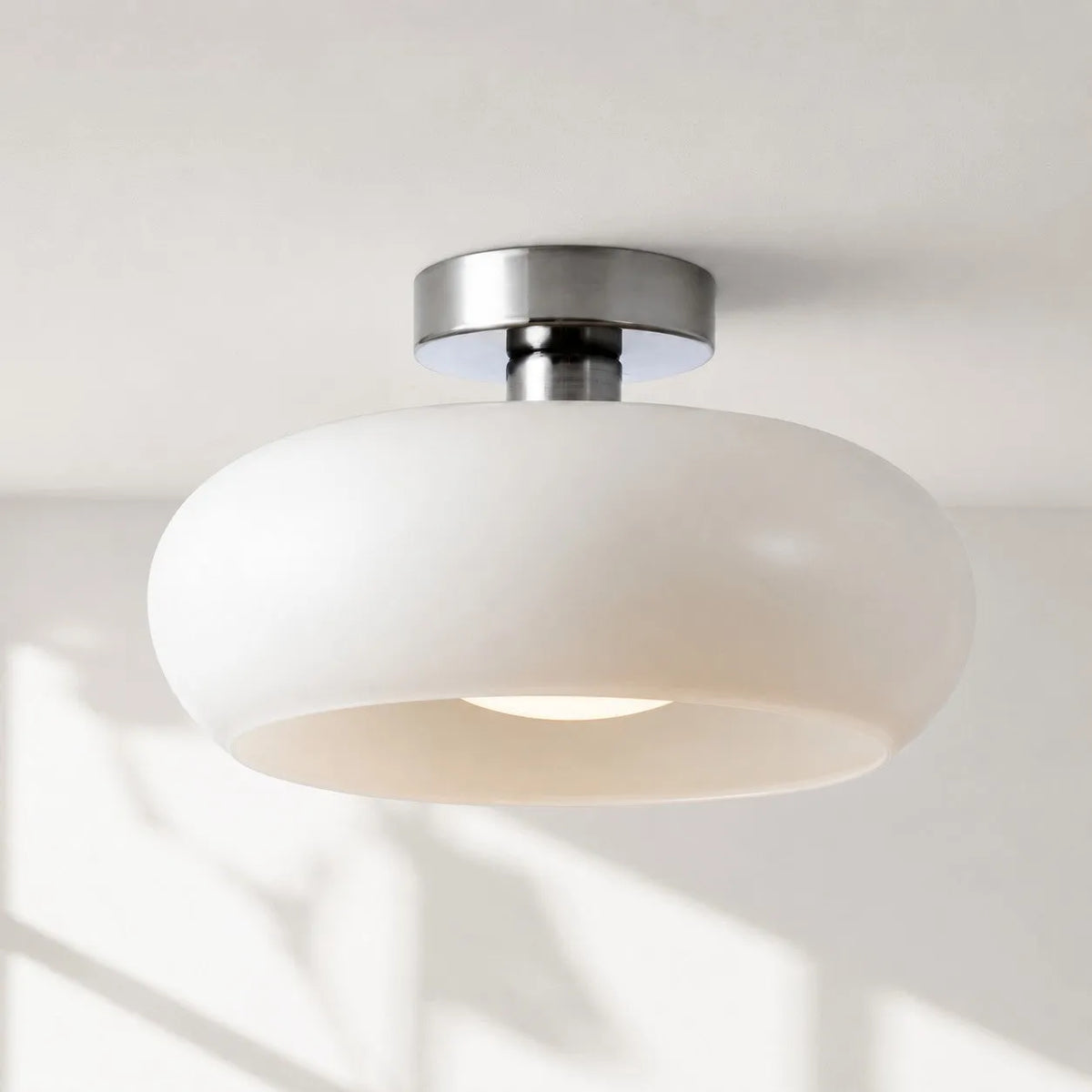 Bauhaus Glass Disc Ceiling Light