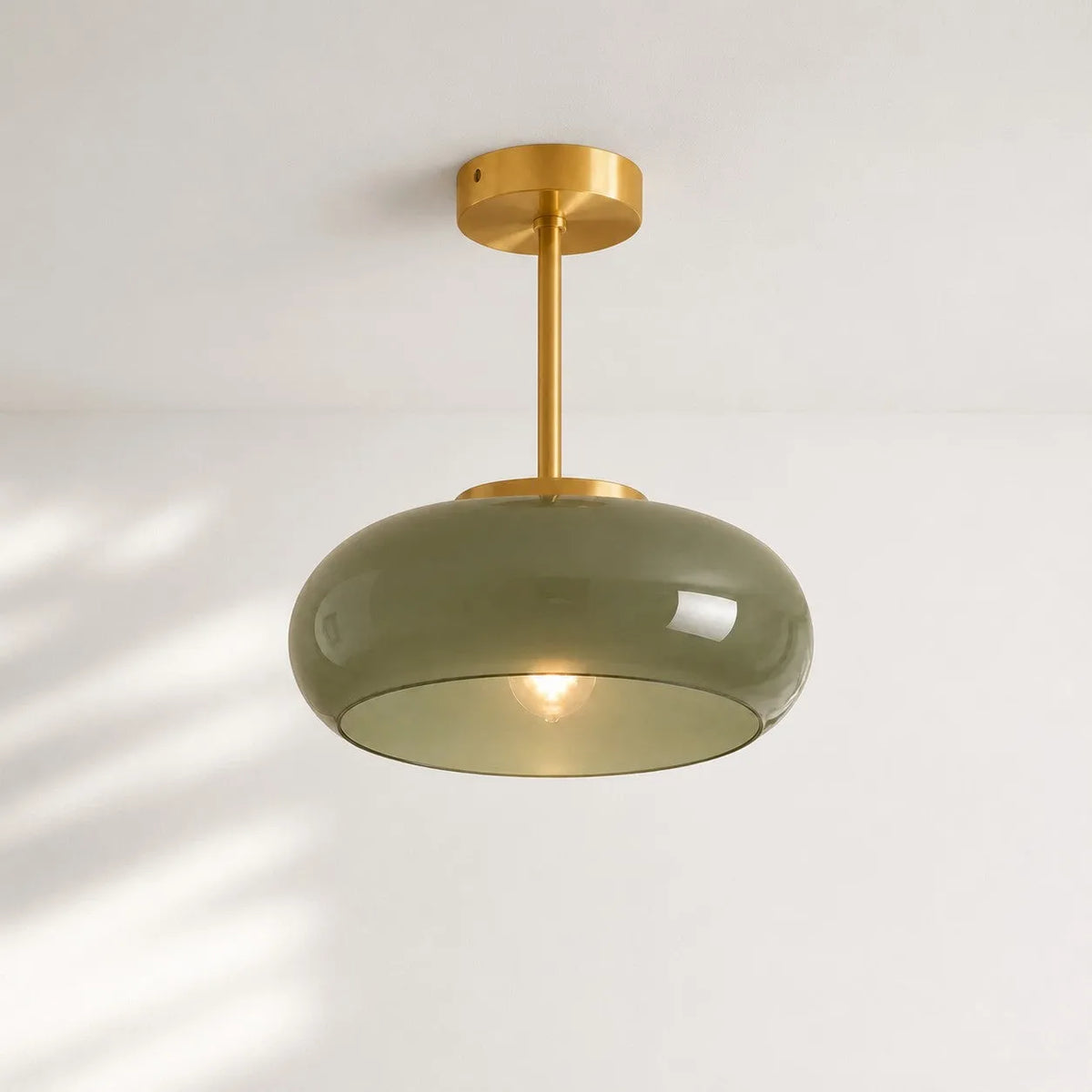 Bauhaus Glass Disc Ceiling Light
