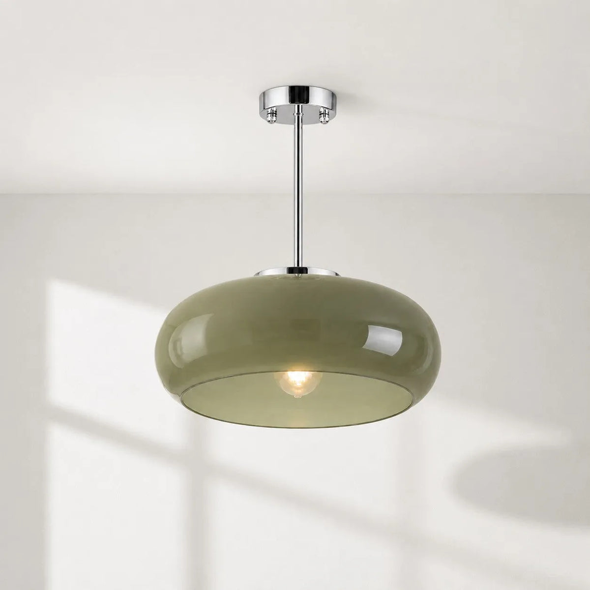Bauhaus Glass Disc Ceiling Light