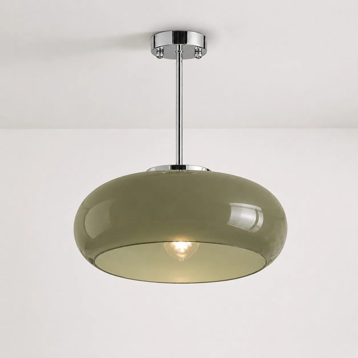 Bauhaus Glass Disc Ceiling Light