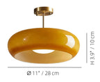 Bauhaus Glass Disc Ceiling Light