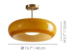 Bauhaus Glass Disc Ceiling Light