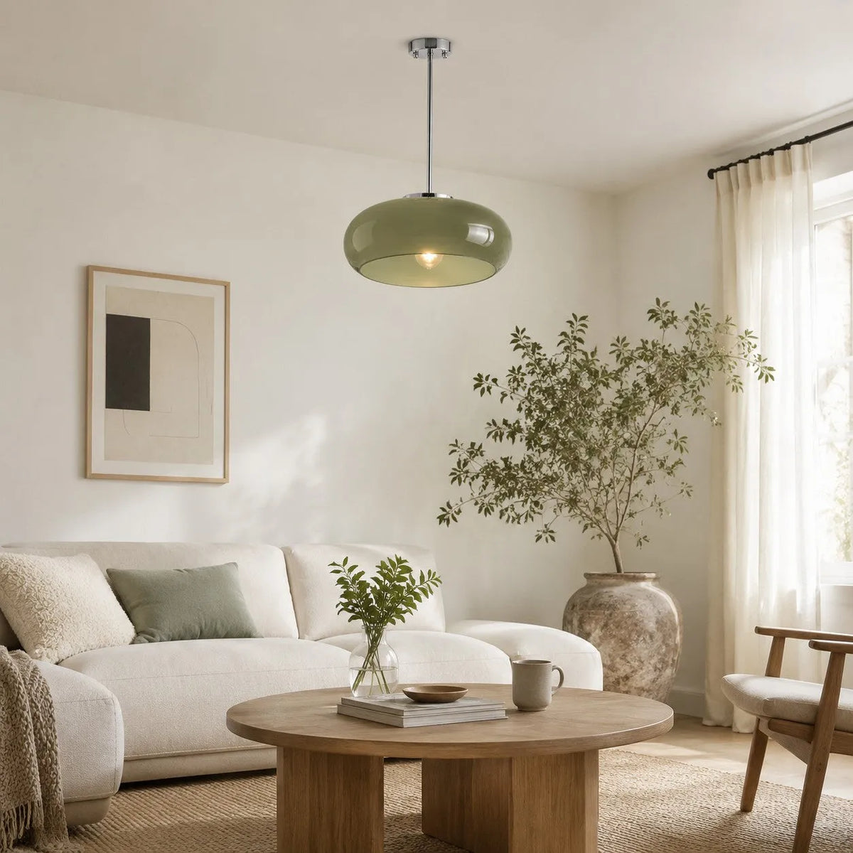 Bauhaus Glass Disc Ceiling Light