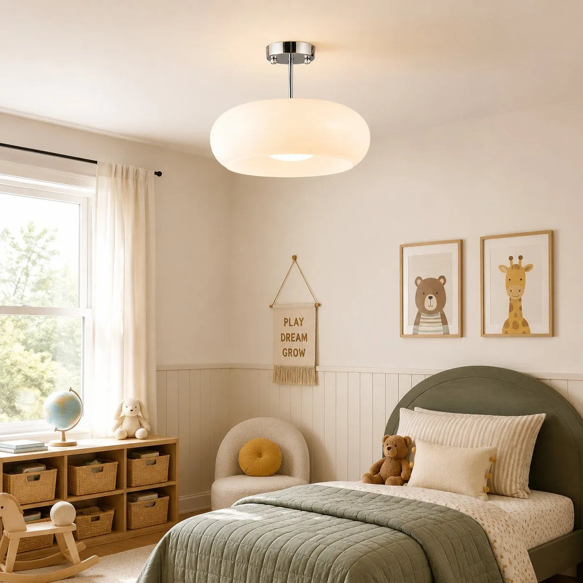 Bauhaus Glass Disc Ceiling Light