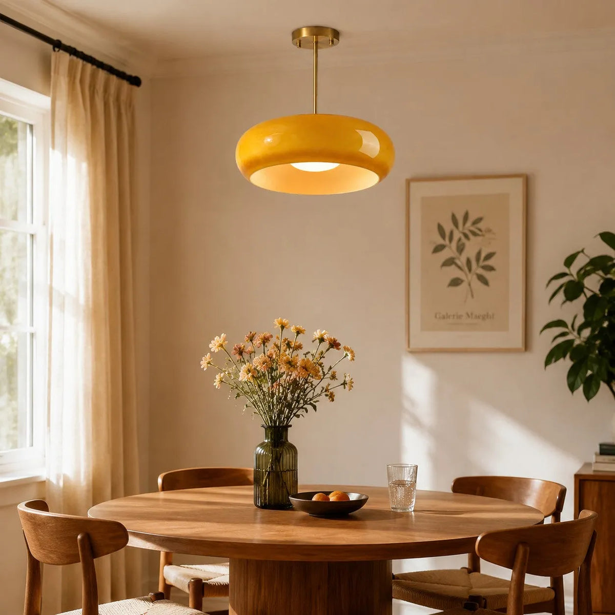 Bauhaus Glass Disc Ceiling Light