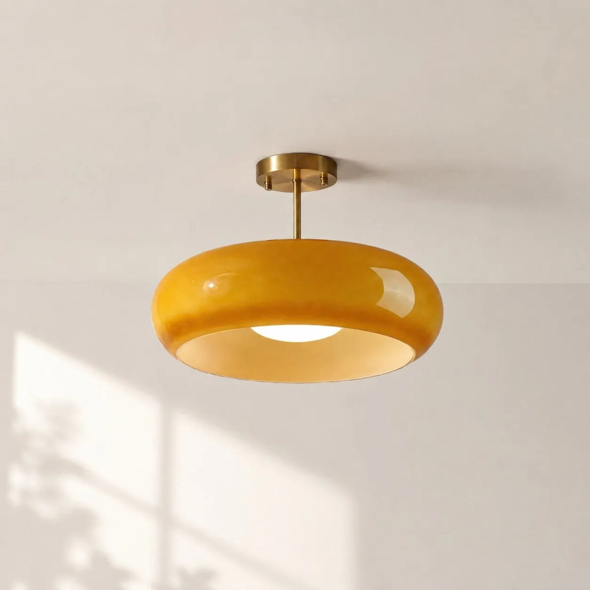 Bauhaus Glass Disc Ceiling Light