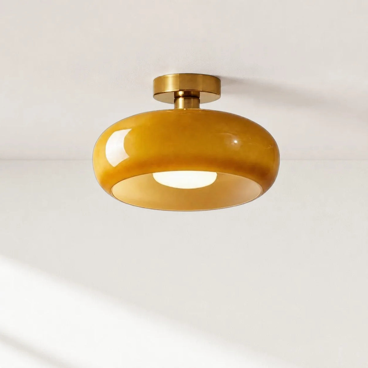 Bauhaus Glass Disc Ceiling Light