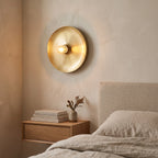 Bauhaus Walnut Halo Wall Light