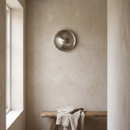 Bauhaus Walnut Halo Wall Light