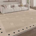 Beige Checkerboard Area Rug