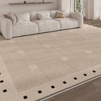 Beige Checkerboard Area Rug