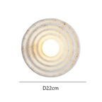 Beige Round Circle Wall Lamp