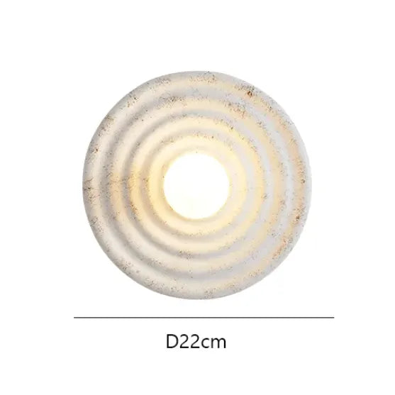 Beige Round Circle Wall Lamp