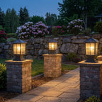 Black Aluminium Pillar Light
