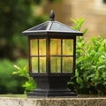 Black Aluminium Pillar Light