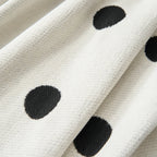 Black Dotted Chenille Sofa Cover